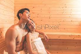 Bathing scenes with young girls in movies. Young Couple Relaxing Inside A Sauna For Cleaning And Refreshing Stock Photo Crushpixel