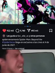 Spiderman Across The Verse Cuando Se Estrena