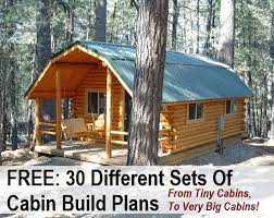 Free 30 Different Sets Of Cabin Build Plans Small Cabin Plans Diy Cabin Cabin Blueprints