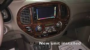 Demonstration on how to install the new yada digital wireless back up camera system on a toyota sequoia. Toyota Sequoia Radio Replacement With Jensen Multimedia Double Dim Youtube