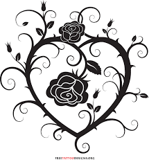 Black And White Heart And Rose Tattoo Designs Heart Tattoo Gallery Rose Sacred Broken Celtic Tribal Heart Tattoos Tribal Heart Tattoos Heart Tattoo Tribal Rose