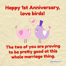 For instance, fifty years of marriage is called a golden wedding anniversary, golden anniversary or golden wedding. First Anniversary Wishes For A Husband Wife Or Couple Allwording Com