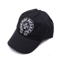 Chrome Hearts Black White Horseshoe Embroidery Cap