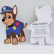 :d viel spaß beim angucken ;)musik: Chase Paw Patrol Invitations Paw Patrol By Creativecou Pfote Patrouille Geburtstag Einladungskarten Geburtstag Basteln Kinder Paw Patrol Geburtstag Einladungen