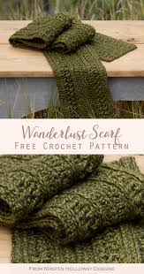 Men's crochet bandana scarf by veronika cromwell from blue star crochet. Wanderlust Scarf Pattern Kirsten Holloway Designs