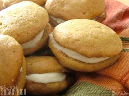 Mini Pumpkin Whoopie Pies With Cream Cheese Filling Oh My Sugar High