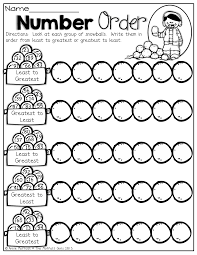 Number Order Put The Snowballs In Order From Least To Greatest Or Greatest To Least Winter Math Learning Math Preschool Math