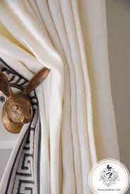 Diy Anthropologie Rabbit Hook Turned Curtain Hold Back Via Honey Fitz Anthropologie Rabbit Curtains Curtains Curtains With Blinds Bedroom Blinds