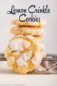 Easy Lemon Crinkle Cookies Recipe Confessions Of A Baking Queen Recipe In 2020 Lemon Crinkle Cookies Dessert Recipes Easy Easy Gluten Free Desserts