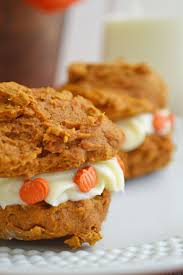 Cake Mix Cookies Pumpkin Sandwiches With Maple Cream Cheese Frosting Pumpkin Cake Mix Cookies Baking Sweets Pumpkin Recipes
