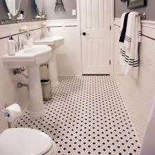 This white polished or high gloss finish tile will make a great impact in small areas like the bathroom, den, or other overlooked spaces.porcelain tile is stylish and easy to install, and it can go indoor or outdoor areas. Floor Tile Bathroom Is About Same Size And Dimensions As Ours White Hexagon Tile Bathroom Black And White Tiles Bathroom Hexagon Tile Bathroom