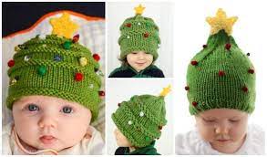 The pattern could be easily resized by adjusting the number of foundation single crochets. Knit Christmas Tree Hat Free Patterns