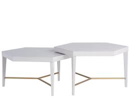 This coffee table blends modern farmhouse style and functionality with their metal legs and rustic, weathered oak finish manufactured tabletop. Love Joy Bliss Miranda Kerr Home Sydney Bunching Cocktail Tables Universal Furniture