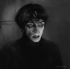 My redrawing of a scene from the film "Das Cabinet des Dr. Caligari, 1920".  >For those who don't know, The Cabinet of Dr. Caligari is a silent German  expressionist horror film. |