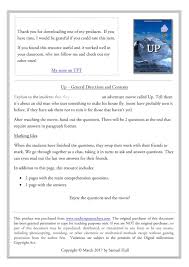 Well, gather a group of your friends and show them that your mov. Movie Guides And Comprehension Questions Disney S Up 2009 Movie Comprehension Questions Answer Key Included