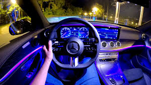 New Mercedes E Class 2021 Facelift Night Pov Test Drive Full Review Amg Line 220d Youtube