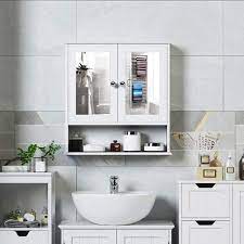 Armoire De Toilette Avec Miroirs Armoire Placard Mural Pour Salle De Bain Achat Vente Armoire De Toilette Armoire De Toilette Avec Cdiscount
