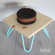 Diy hairpin leg tv stand. Turquoise Hairpin Leg Cake Stand