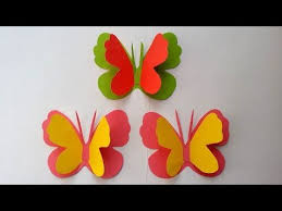 Match the paper's lower edge to the upper edge and smooth the crease with your fingers, starting from the center and working your way out. Youtube Paper Butterfly Crafts Paper Butterflies Butterfly Crafts