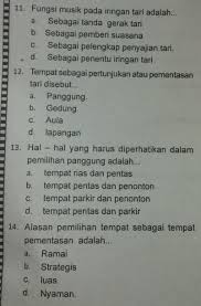 18 11 Fungsi Musik Pada Iringan Tari Adalah 12 Tempat Sebagai Pertunjukan Atau Brainly Co Id