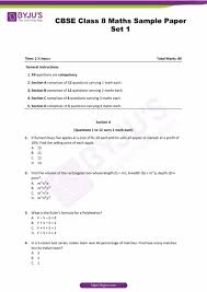 Class 8 maths chapter 3 understanding quadrilaterals. Class 8 Maths Question Paper Cbse Class 8 Sample Papers Sa1 Sa2 Download Pdf