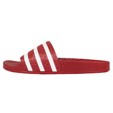 Details About Adidas Performance Adilette Red White Mens Sports Sandals Slides Slippers 288193