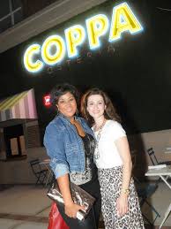 Mary Rosenstein, left, and Katie Cage at the Coppa Osteria opening night  party.