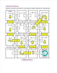 Solving Equations Maze Math In 2020 Solving Equations Activity Solving Equations Equations