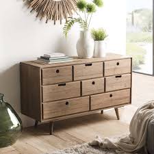 • spécial grand format • tiroirs sur rails télescopiques. Commode Scandi Bois 8 Tiroirs Sapin