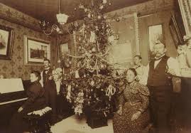 Christmas in the 1800s set for nov. Vintage Photographs