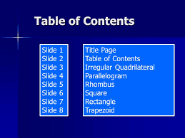 How do you spell the word trapizeum? Quadrilateral Scrap Book Table Of Contents Slide 1 Slide 2 Slide 3 Slide 4 Slide 5 Slide 6 Slide 7 Slide 8 Slide 1 Slide 2 Slide 3 Slide 4 Slide 5 Slide Ppt Download