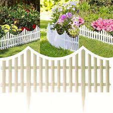 Fence posts and gravel boards are also available to help. White Picket Fence Garden Outdoor Lawn Edging Great Alternative To Wood Pack Of 24 Buy Online In Angola At Angola Desertcart Com Productid 58885437