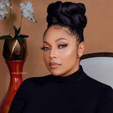 Lola Omotayo Okoye Celebrates Her Birthday With New Photos Natural Hair Bun Styles Black Hair Updo Hairstyles Hair Ponytail Styles