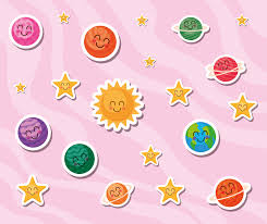Tons of awesome cartoon space wallpapers to download for free. Space Cartoons On Pink Background Vector Design 2092022 Vector Art At Vecteezy