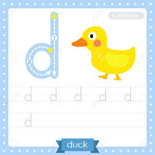 We've got some really cool printable letters across the woo! Letter D Lowercase Cute Children Colorful Zoo And Animals Abc Alphabet Tracing Practice Worksheet Of Duck For Kids Learning English Vocabulary And Handwriting Vector Illustration Royalty Free Cliparts Vectors And Stock Illustration