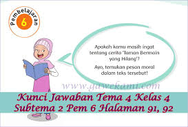 Kunci Jawaban Buku Siswa Tema 4 Kelas 4 Subtema 2 Halaman 90 91 Gawe Kami