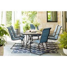 Hampton Bay Crestridge Padded Sling Spring Patio Dining Chair In Putty 2 Pack Kts60eh 2 The Home Depot Outdoor Dining Chairs Patio Dining Chairs Patio Dining Set
