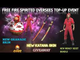 The weapon has a melee range and a slow rate of fire. Spirited Oversees Topup Event Free Fire New Katana Skin Topup Event Free Fire New Topup Event Free Youtube