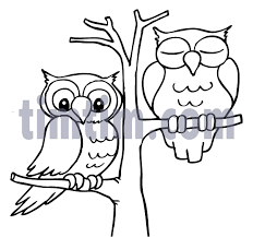 Bird Sitting On Tree Drawing For Kids Epingle Par Anne Olszewski Sur Owls Coloriage Dessin Chouette