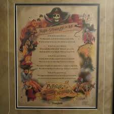 Yo Ho Yo Ho A Pirate S Life For Me Lyrics Pirates Of The Caribbean Disneyland Framed Pirates Of Caribbean Yo Ho Signed Scroll Xavier Atencio Ltd Ed Disney Disneyland Pirates Disney Collectables