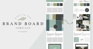 Mood Board Mockup Templates For Branding Texty Cafe Brand Board Template Mockup Templates Mood Board Template