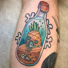 Sponge Bob Tattoo By Aastha Sharma Fattattoo Aastha Bob Sharmafatta Sponge In 2020 Cool Tattoos Cartoon Tattoos Ink Tattoo