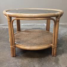 Shop for rattan wicker end tables online at target. Mid Century Rattan Coffee Table With Glass Top