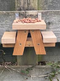 Squirrel Bird Feeder Picnic Table Kiln Dried Dressed Pine Etsy In 2020 Squirrel Picnic Table Bird Feeders