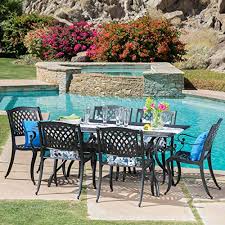 We did not find results for: Christopher Knight Home Cayman Outdoor 6 Seater Cast Aluminum Dining Set 7 Pcs Set Black Sand Pricepulse