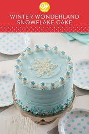 Winter Wonderland Snowflake Cake Recipe Snowflake Cake Winter Wonderland Cake Christmas Cake Designs
