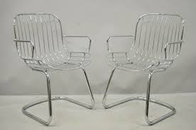 No products match your filters. Home Living Dining Chairs Sale Mid Century Modern Chrome Tubular Italian Cantilevered Dining Chairs Set Of 4
