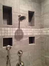 Self Holing Soap Shampoo Holders Complete Custom Built Shower Completely Tiled Shower Bathroom Custom Build