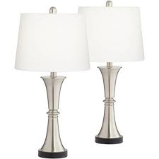 4.6 out of 5 stars. 360 Lighting Modern Table Lamps Set Of 2 With Usb Port Led Touch On Off Silver White Drum Shade For Living Room Bedroom Family Target