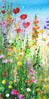 Original Floral Painting Wild Flower Painting Abstract Floral Art Impressionist Floral Framed Abstract Floral Art Abstract Flowers Abstract Flower Painting